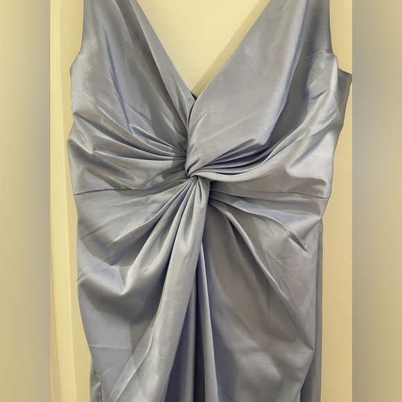 Abercrombie Draped Twist Front Maxi Dress Blue Size Small - Picture 5 of 10